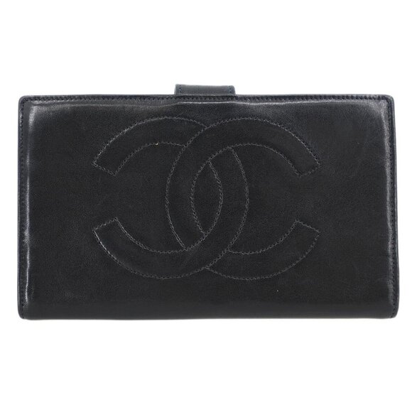 Chanel Black Lambskin Long Wallet - Picture 1 of 13
